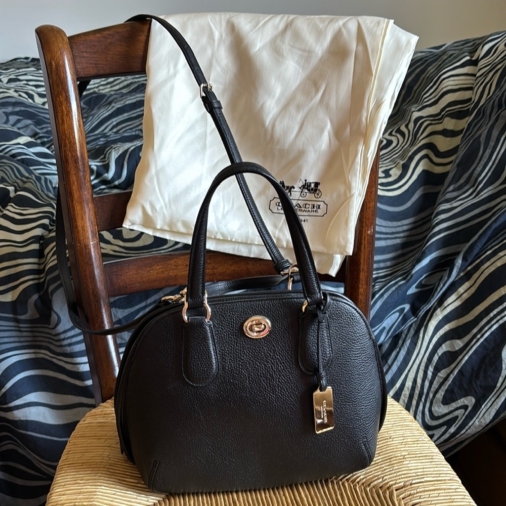 COACH Black Leather Handbag